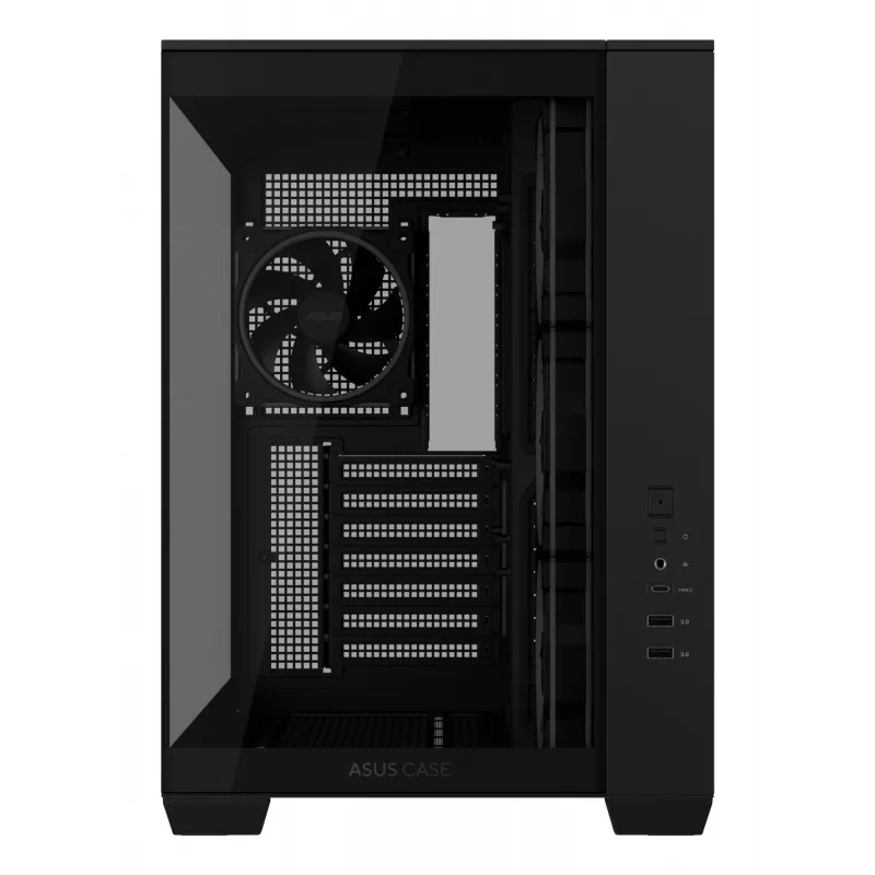 PC case ASUS A32 PLUS ATX, black — tempered glass, RGB fans, USB-C, supports ATX/Micro-ATX/Mini-ITX
