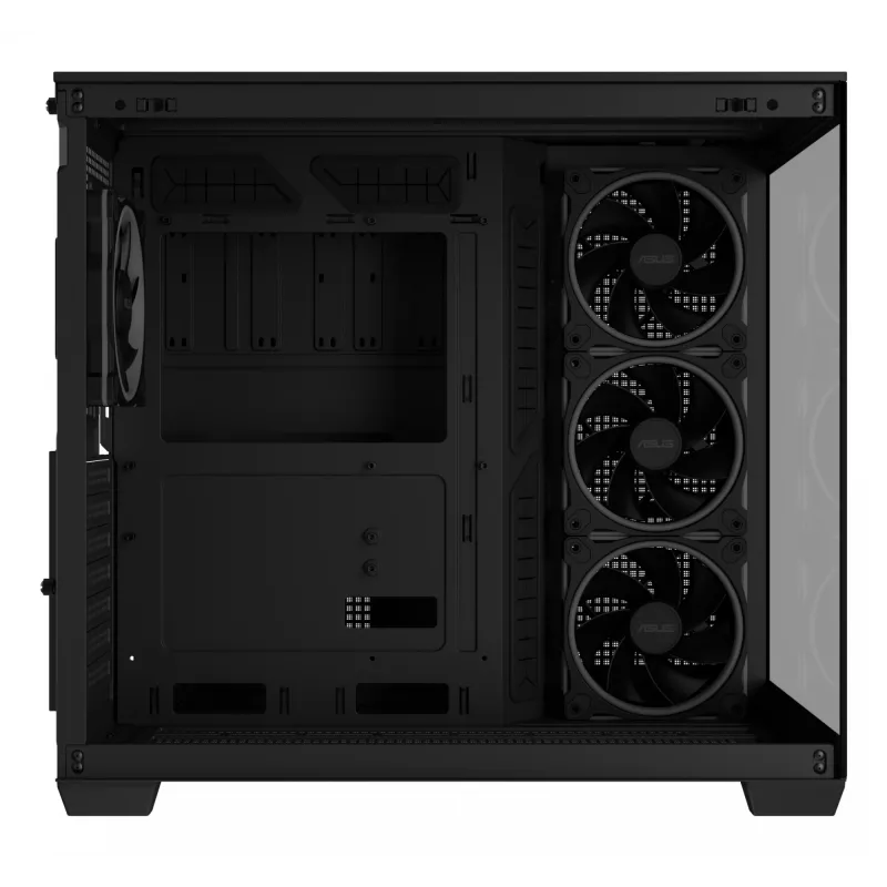 PC case ASUS A32 PLUS ATX, black — tempered glass, RGB fans, USB-C, supports ATX/Micro-ATX/Mini-ITX