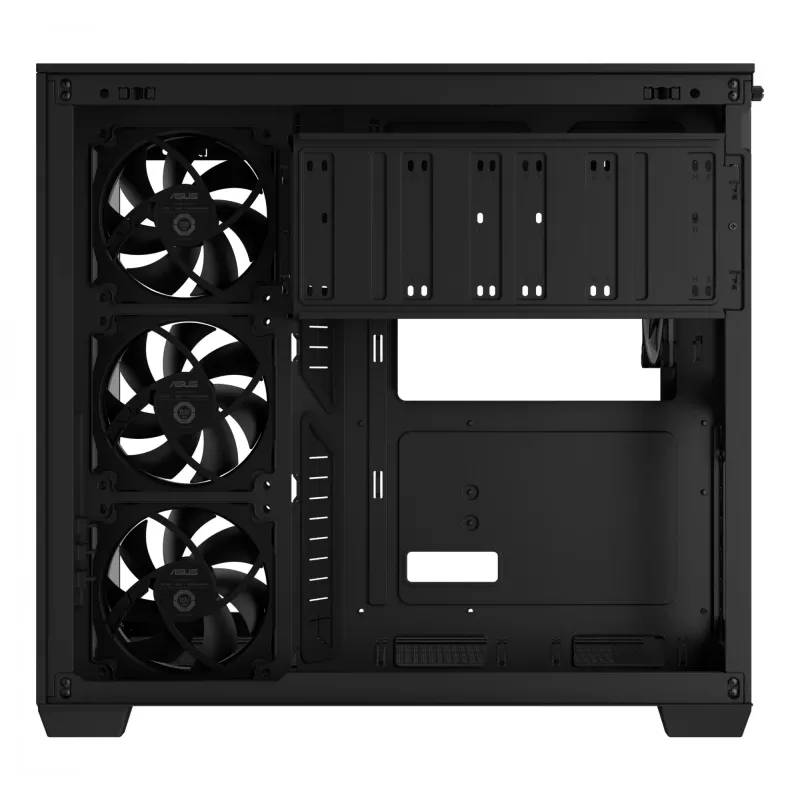 PC case ASUS A32 PLUS ATX, black — tempered glass, RGB fans, USB-C, supports ATX/Micro-ATX/Mini-ITX