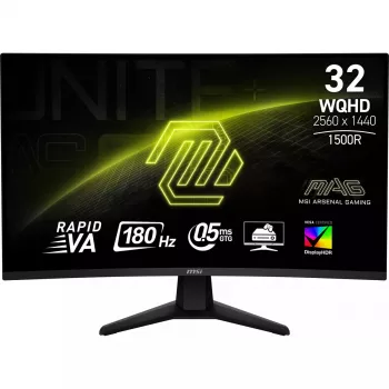 MSI MAG 32CQ6F computer monitor 80 cm (31.5 inch) 2560 x 1440 pixels Wide Quad HD Black