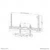 Neomounts Laptop shelf kit AV45-500BL for 43–110 inch screens, VESA up to 600x400, max 2.5 kg, 900×242×640 mm