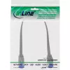 InLine Patch cable flat, U/FTP, Cat.6A, TPE halogen-free, grey, 0.25m