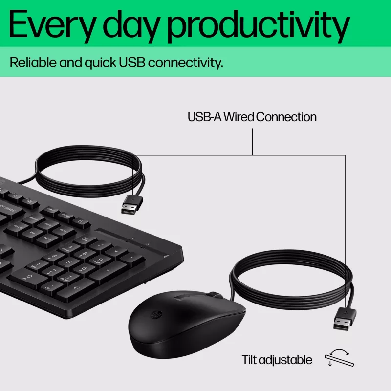 Mouse HP 225 Wired Mouse and Keyboard Combo G2 USB