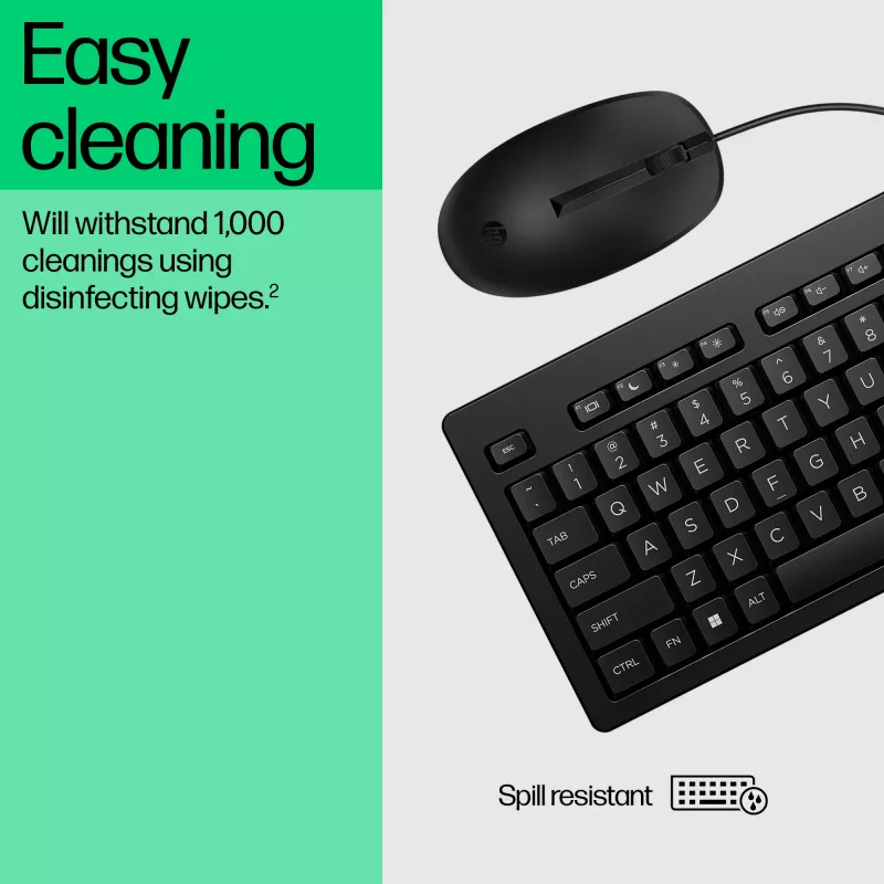 Mouse HP 225 Wired Mouse and Keyboard Combo G2 USB