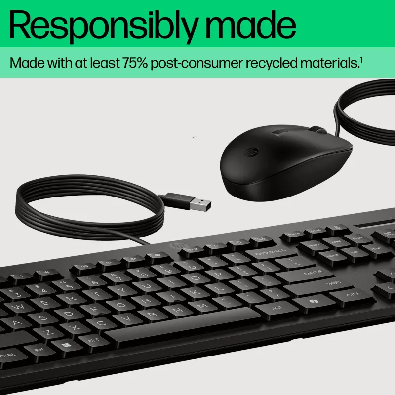 Mouse HP 225 Wired Mouse and Keyboard Combo G2 USB