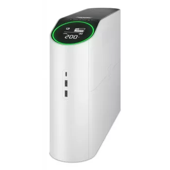 APC Back-UPS Pro, 2200VA/1320W, Tower, 230V, 4x Schuko and 2x IEC C13 outlets, RGB Lights, Pure Sine Wave, Arctic (White)