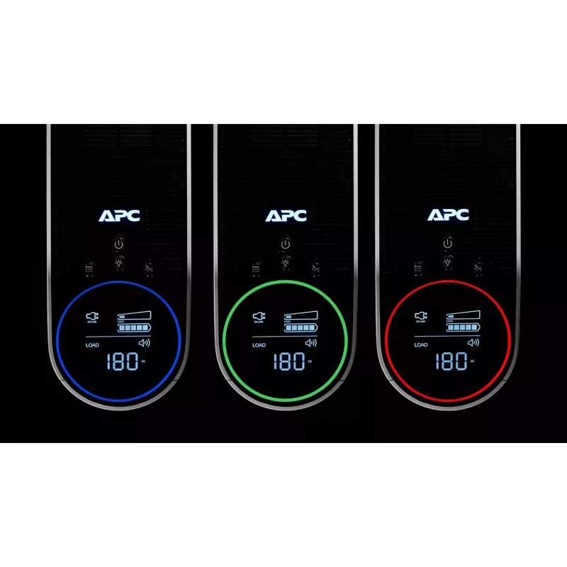 APC Back-UPS Pro, 2200VA/1320W, Tower, 230V, 4x Schuko and 2x IEC C13 outlets, RGB Lights, Pure Sine Wave, Arctic (White)