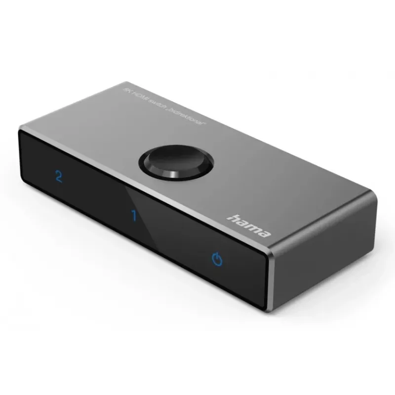 HAMA 8K HDMI bidirectional switch — 1 In 2 Out / 2 In 1 Out, model 00205324