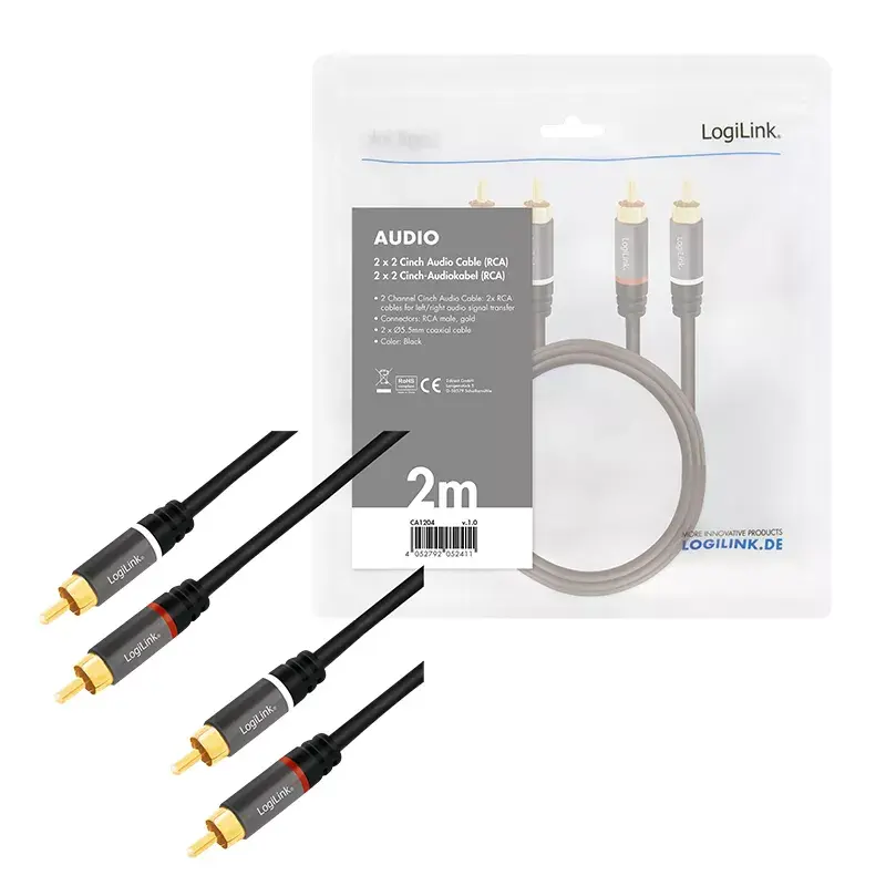 Audio Cable 2m LogiLink CA1204