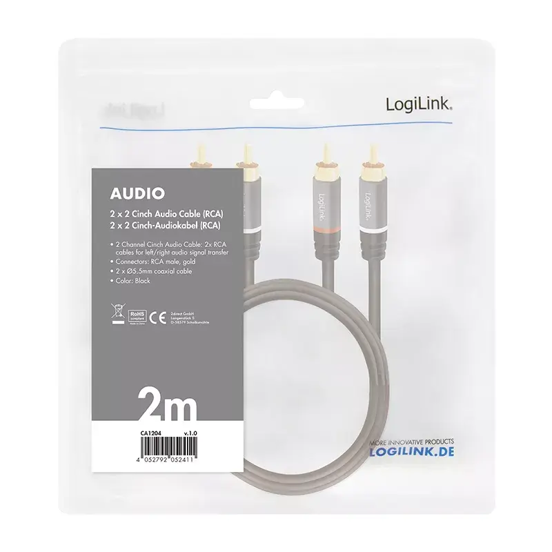 Audio Cable 2m LogiLink CA1204