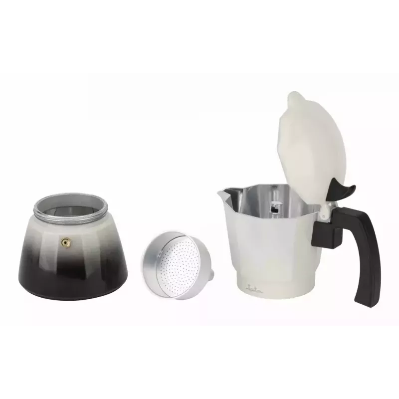 Jata HCAF2406 Moka Pot, 6 Cups (0.3 L), Aluminium, Induction Compatible