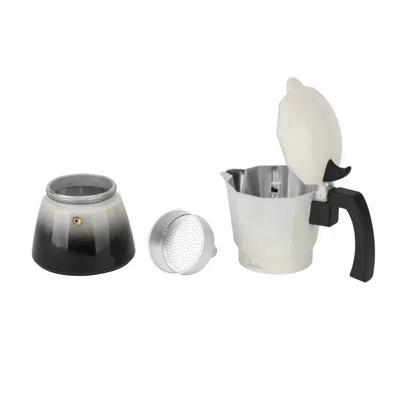 Jata HCAF2412 Moka Pot, 12 Cups (0.7 L), Aluminium, Induction Compatible, 10.8 cm Base