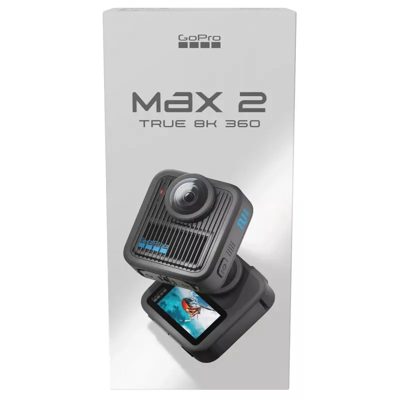Action Camera GoPro MAX 2 – 29.5 MP, 8K Ultra HD video at 100 fps, GPS, Wi‑Fi, built‑in LCD
