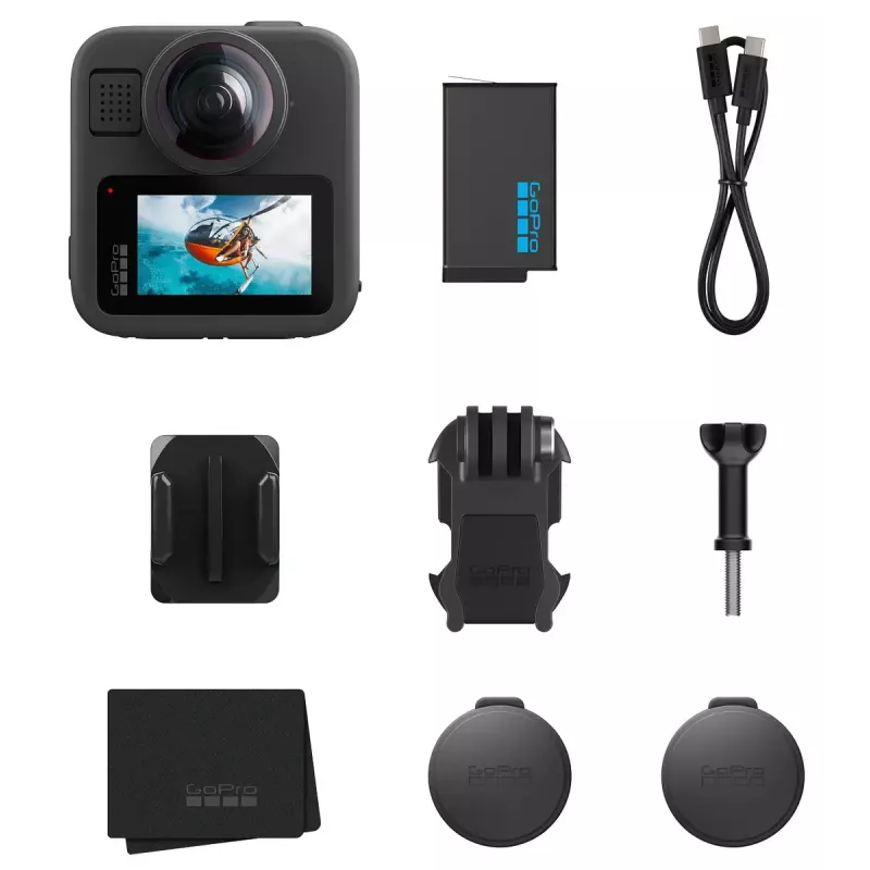 Action Camera GoPro MAX 2 – 29.5 MP, 8K Ultra HD video at 100 fps, GPS, Wi‑Fi, built‑in LCD