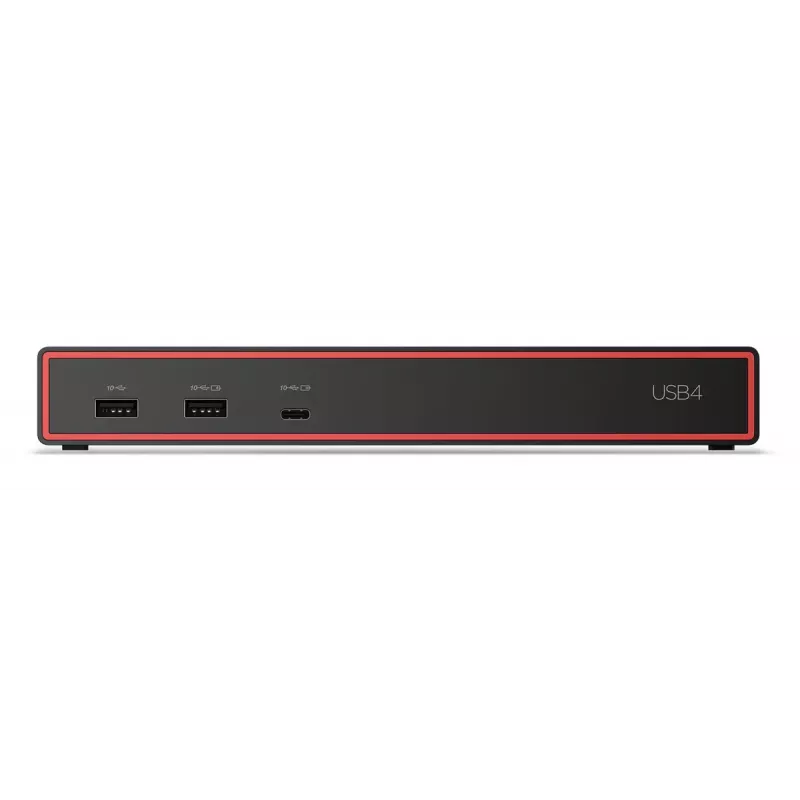 Docking station Lenovo ThinkPad USB4 Dock 5000 — Wired Thunderbolt 4, 65 W PD, 3840×2160, HDMI, 4× USB-A, Gigabit Ethernet, Black