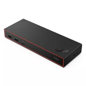 Docking station Lenovo ThinkPad USB4 Dock 5000 — Wired Thunderbolt 4, 65 W PD, 3840×2160, HDMI, 4× USB-A, Gigabit Ethernet, Black