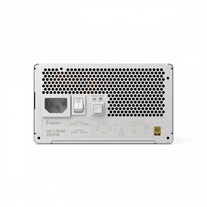Power supply fractal design FDE Ion 3 GOLD 1000W 80+ GOLD White — 1000 W, 80+ Gold efficiency, ATX