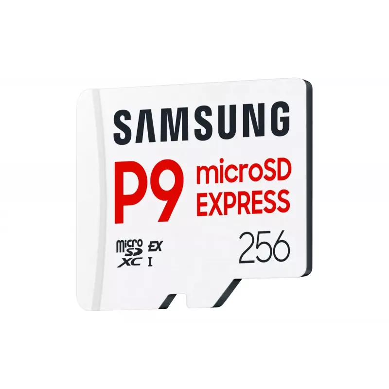 microSDXC memory card Samsung P9 Express 256 GB — UHS-I, read 800 MB/s, V30, U1, durable