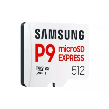 microSDXC memory card Samsung P9 Express 512 GB, UHS-I, Read 800 MB/s, V30, U1, white