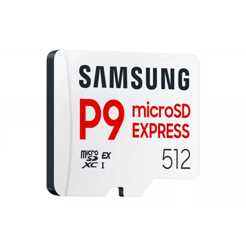 microSDXC memory card Samsung P9 Express 512 GB, UHS-I, Read 800 MB/s, V30, U1, white