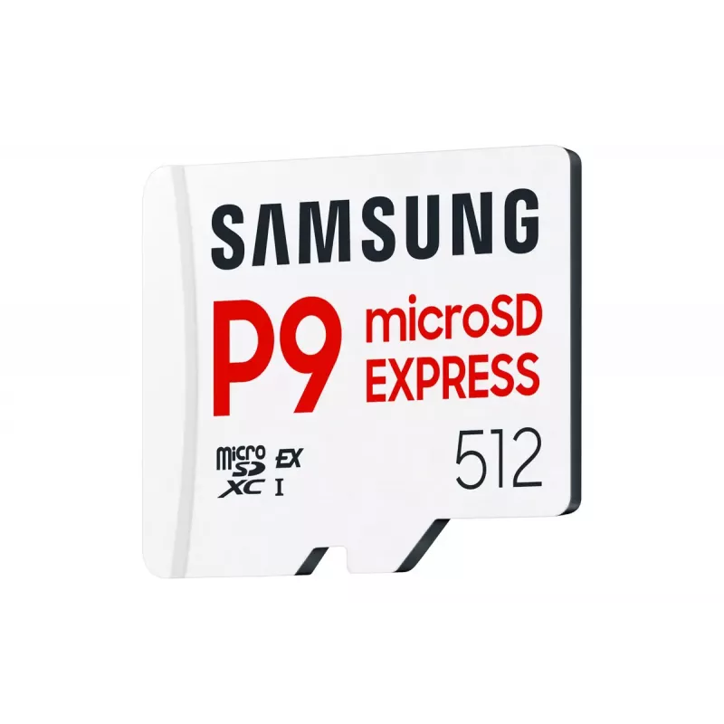 microSDXC memory card Samsung P9 Express 512 GB, UHS-I, Read 800 MB/s, V30, U1, white