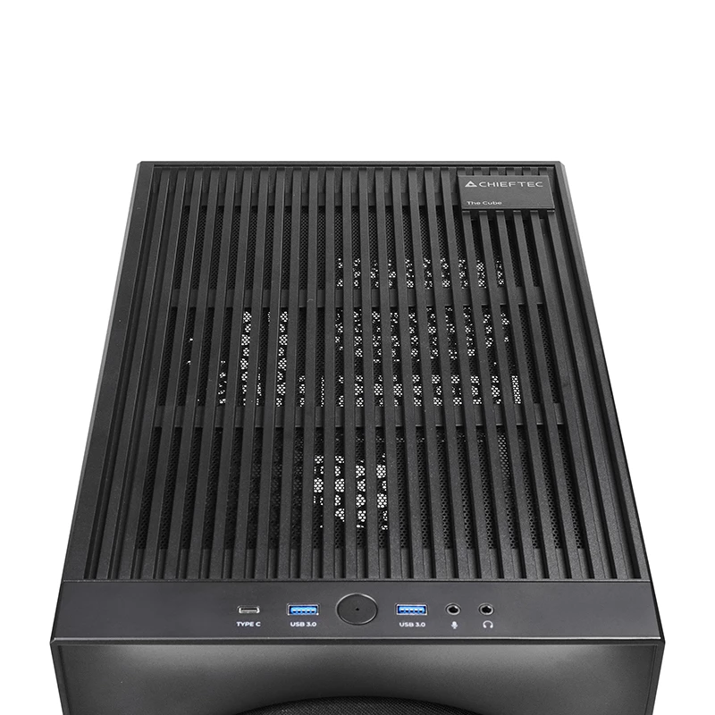 Computer case CHIEFTEC CI-03B-OP Cube Black — Cube form factor, supports Micro ATX/Mini-ITX, 2x3.5 inch + 2x2.5 inch, 1x200 mm front fan