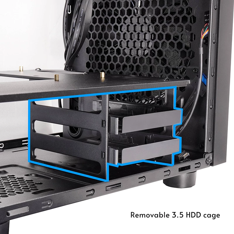 Computer case CHIEFTEC CI-03B-OP Cube Black — Cube form factor, supports Micro ATX/Mini-ITX, 2x3.5 inch + 2x2.5 inch, 1x200 mm front fan
