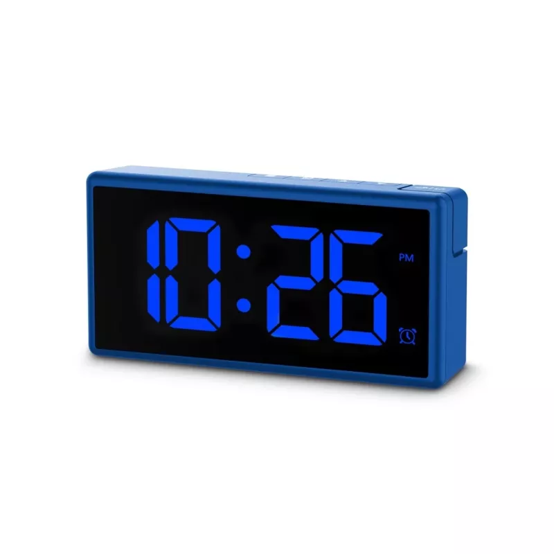 Digital alarm clock Hama Ibiza Blue LCD Battery USB 150x34x73mm