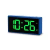 Digital alarm clock Hama Ibiza Blue LCD Battery USB 150x34x73mm
