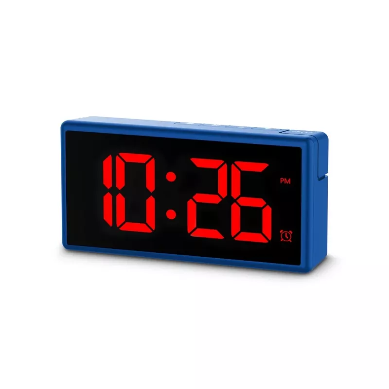 Digital alarm clock Hama Ibiza Blue LCD Battery USB 150x34x73mm