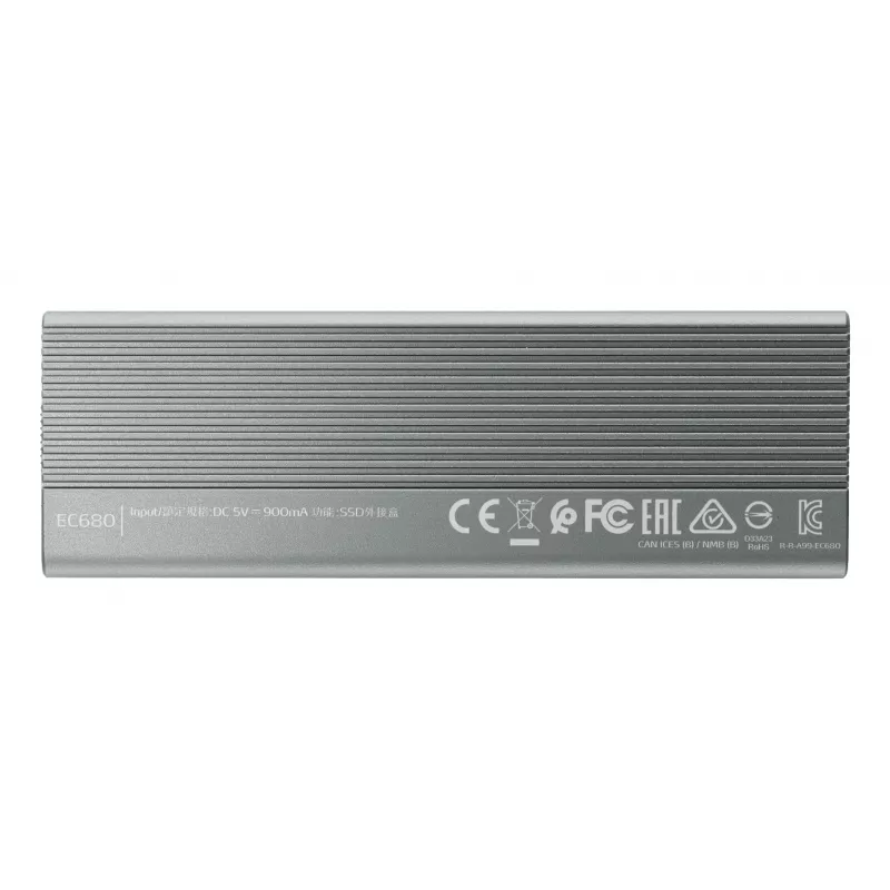 SSD enclosure ADATA EC680 Grey M.2 USB Type-C PCIe