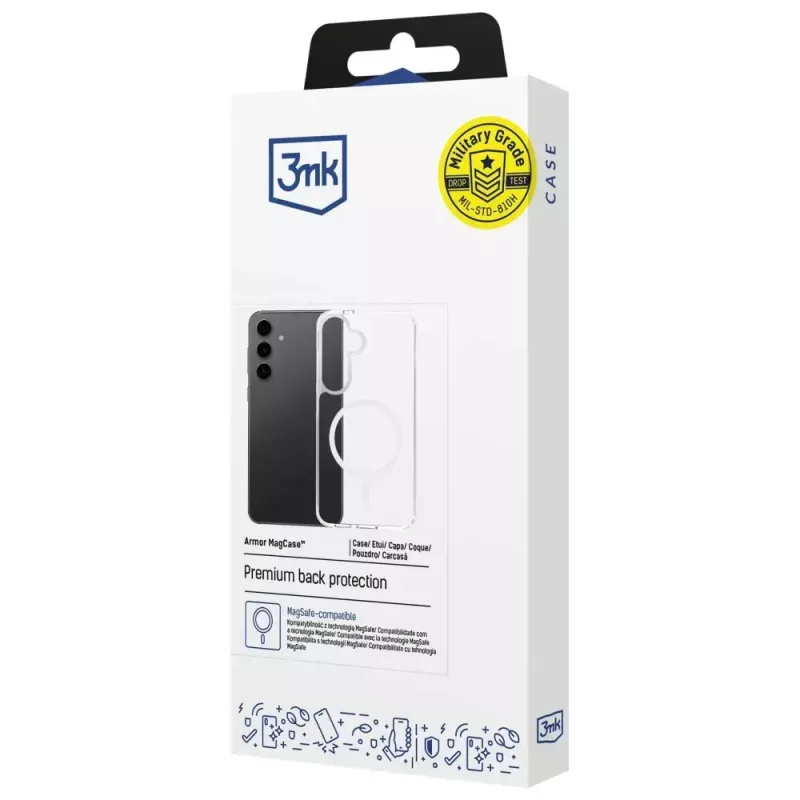 Protective phone case 3MK Armor MagCase for Samsung Galaxy S24 FE — durable slim-fit design