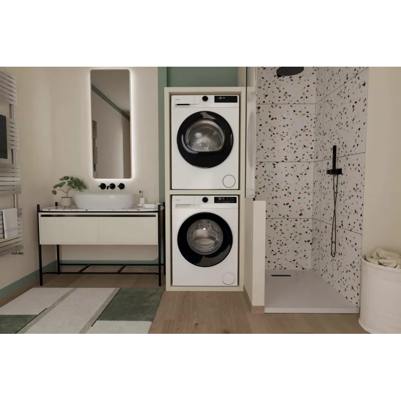 Tumble dryer CANDY GD 9N2B-S — freestanding front-load, heat pump, 9 kg, white