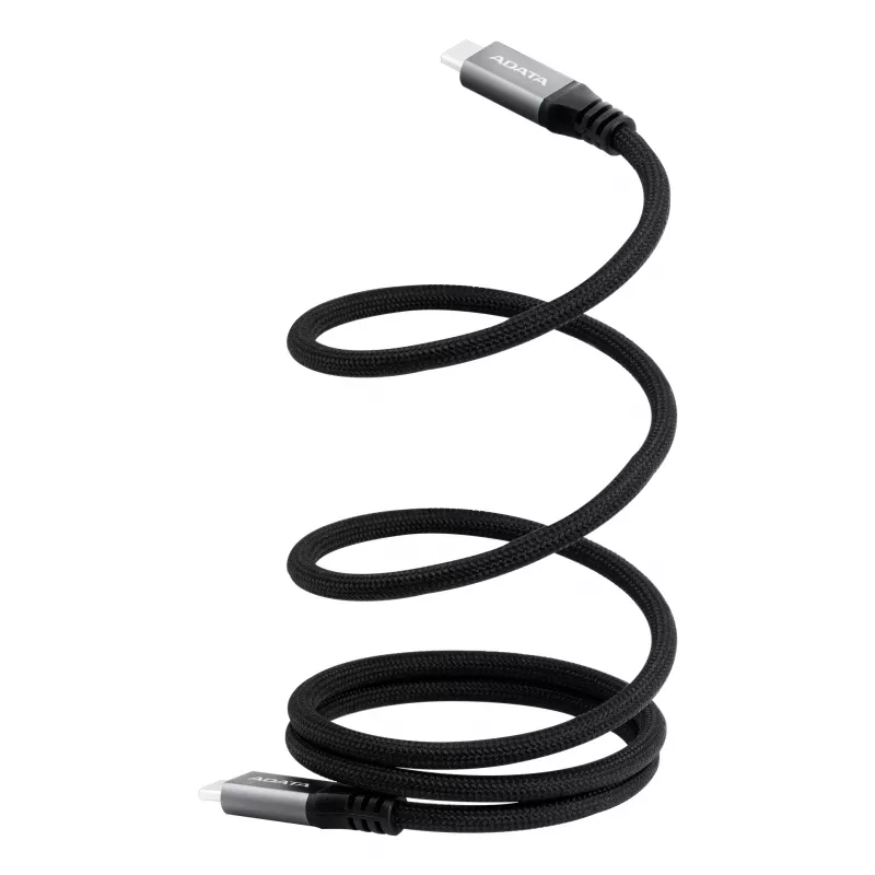 USB C to USB C data cable ADATA CACCU3-100W-100AN-BK — USB 3.2 Gen 2 (10 Gbit/s), 1 m, Black