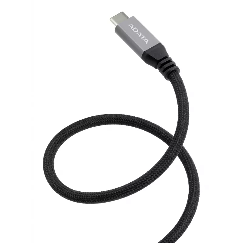 USB C to USB C data cable ADATA CACCU3-100W-100AN-BK — USB 3.2 Gen 2 (10 Gbit/s), 1 m, Black