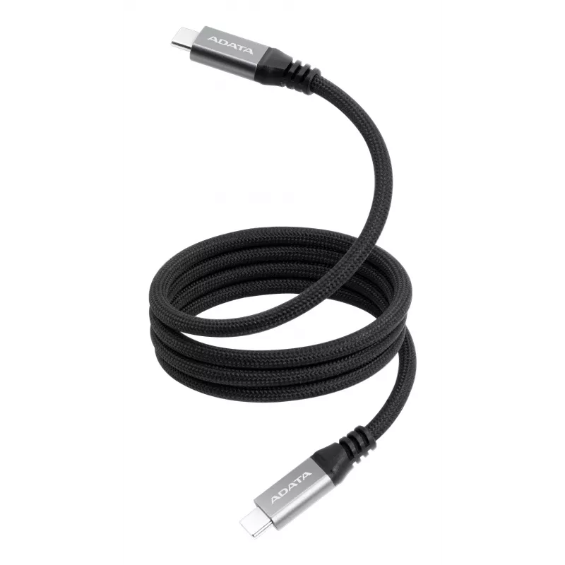 USB C to USB C data cable ADATA CACCU3-100W-100AN-BK — USB 3.2 Gen 2 (10 Gbit/s), 1 m, Black