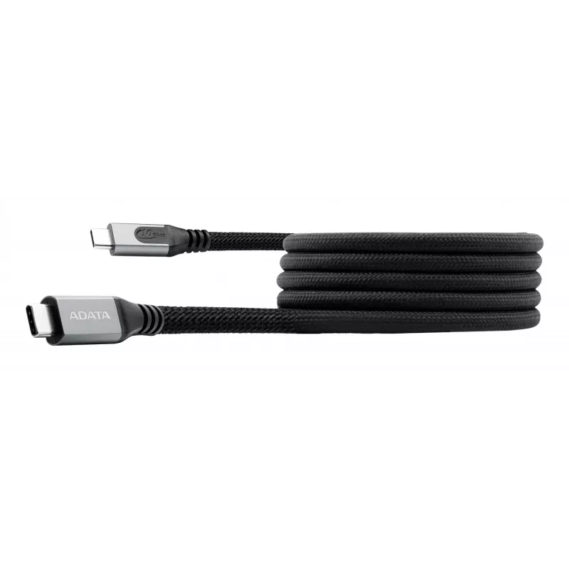 USB C to USB C data cable ADATA CACCU3-100W-100AN-BK — USB 3.2 Gen 2 (10 Gbit/s), 1 m, Black