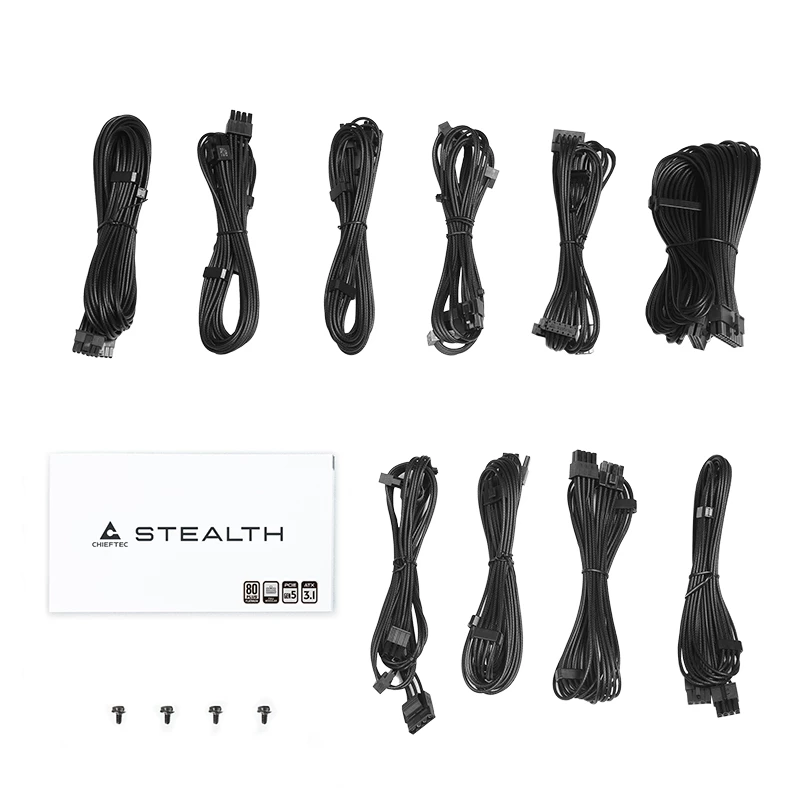 Power supply unit CHIEFTEC Stealth Vega M SPX-1000-FC 1000W 24-pin ATX 80 PLUS Platinum, 135 mm fan, Black