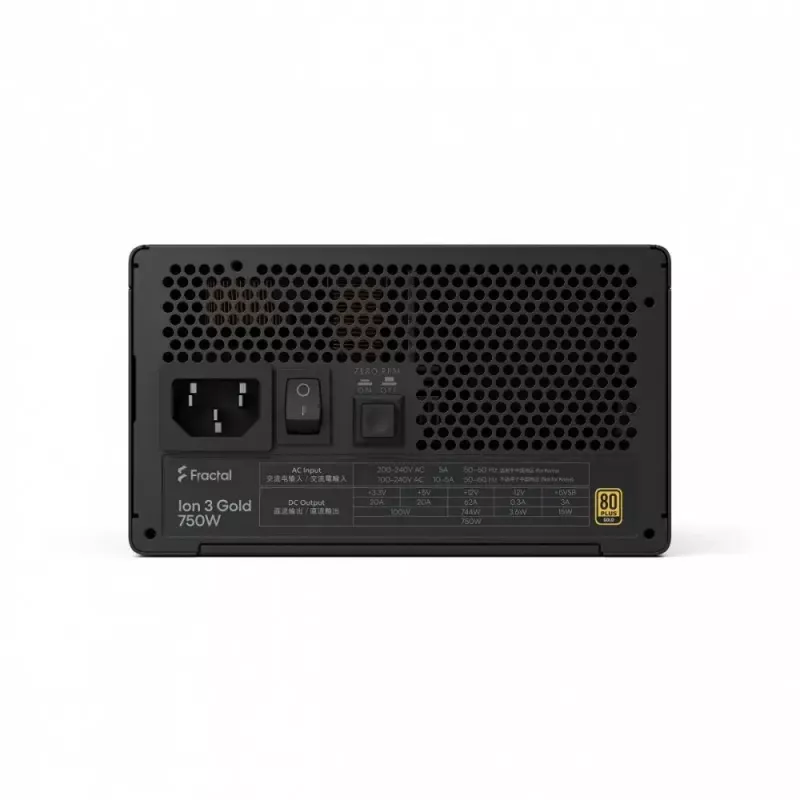 Power supply fractal design FDE Ion 3 GOLD 750W 80+ GOLD Black, modular ATX, 750W output