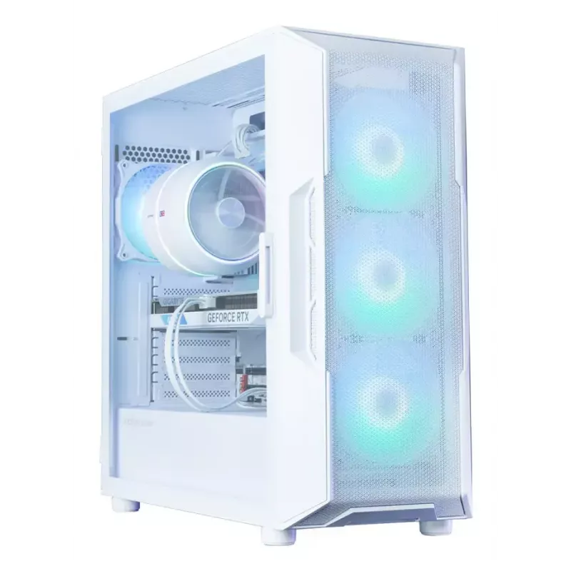 PC Case ZALMAN i3 NEO ARGB V2 WHITE Midi Tower, Tempered Glass, 3x120 mm Front Fans, Supports ATX/Mini-ITX