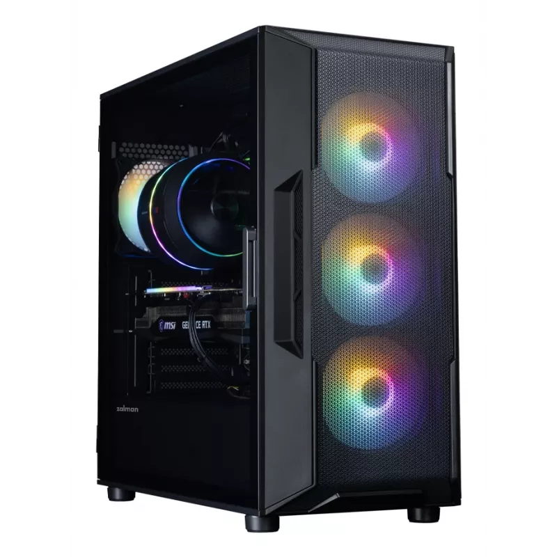 ZALMAN Mid Tower PC Case I3 NEO V2, black, 4x RGB fans, ATX/microATX support