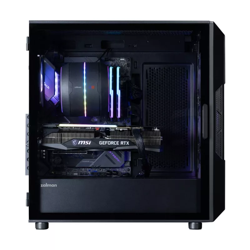 ZALMAN Mid Tower PC Case I3 NEO V2, black, 4x RGB fans, ATX/microATX support