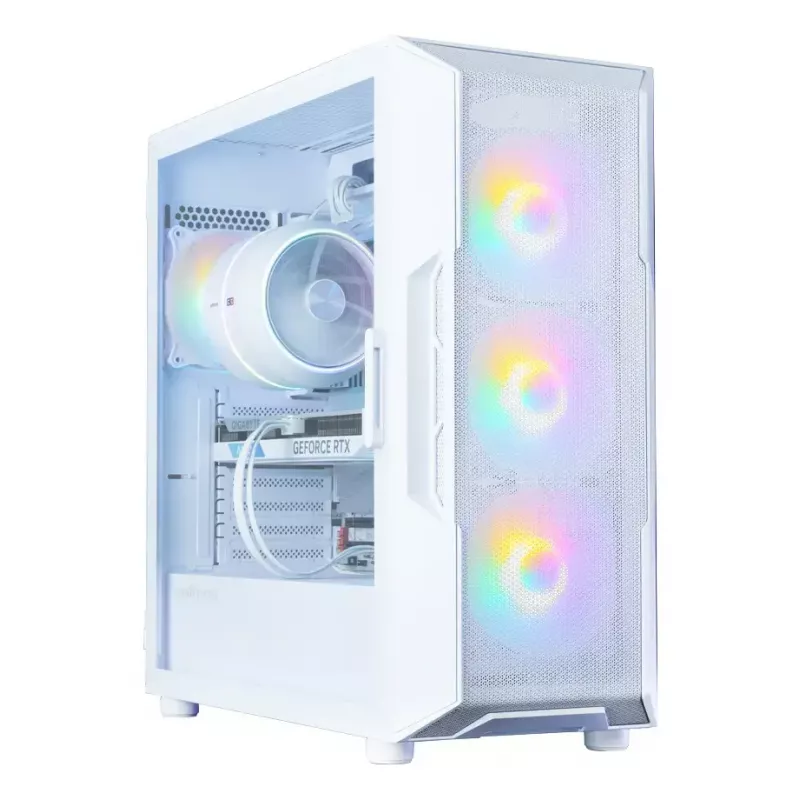 Computer case Zalman I3 NEO V2 WHITE Midi Tower, ATX/Mini-ITX, tempered glass, 3x120mm front fans, USB 3.2 Gen1