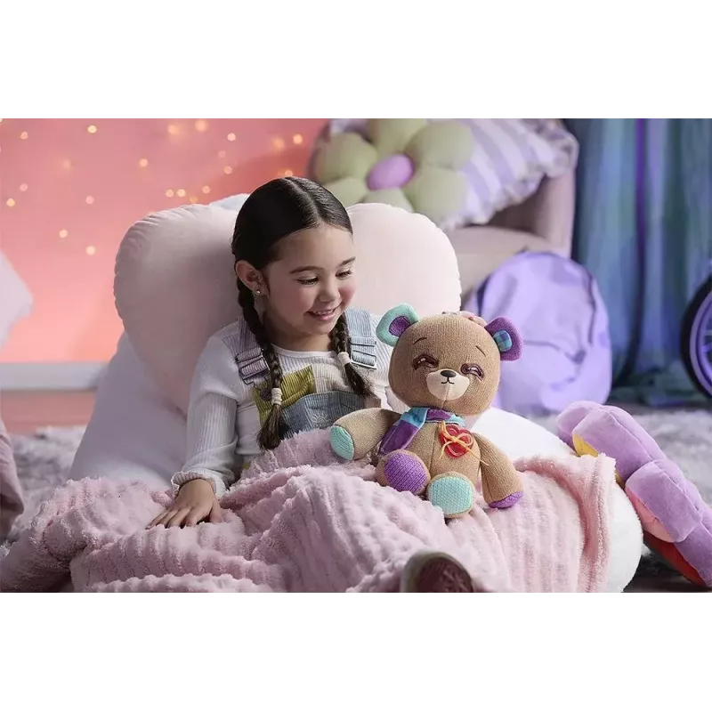 Plush interactive mascot Cobi Thready Bear — motion-activated toy with sound and sensors