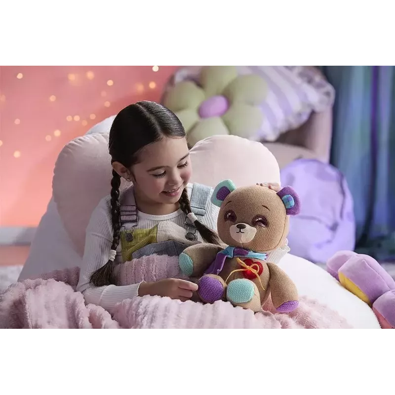 Plush interactive mascot Cobi Thready Bear — motion-activated toy with sound and sensors