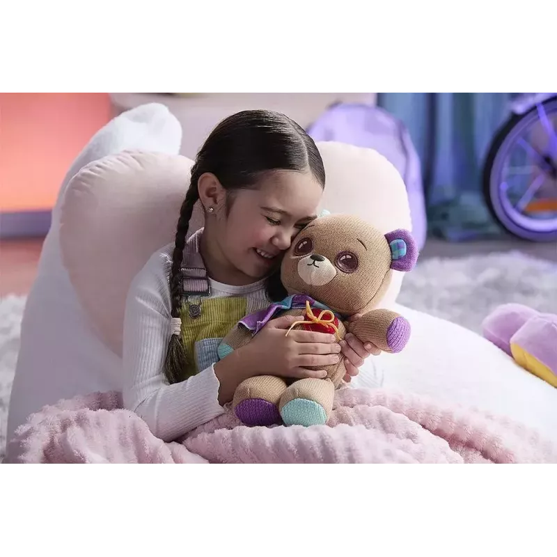 Plush interactive mascot Cobi Thready Bear — motion-activated toy with sound and sensors