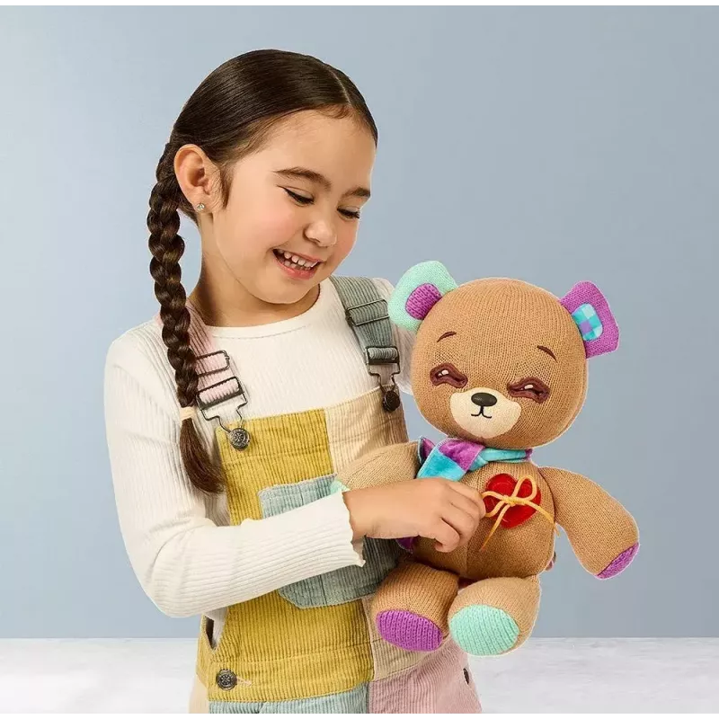 Plush interactive mascot Cobi Thready Bear — motion-activated toy with sound and sensors