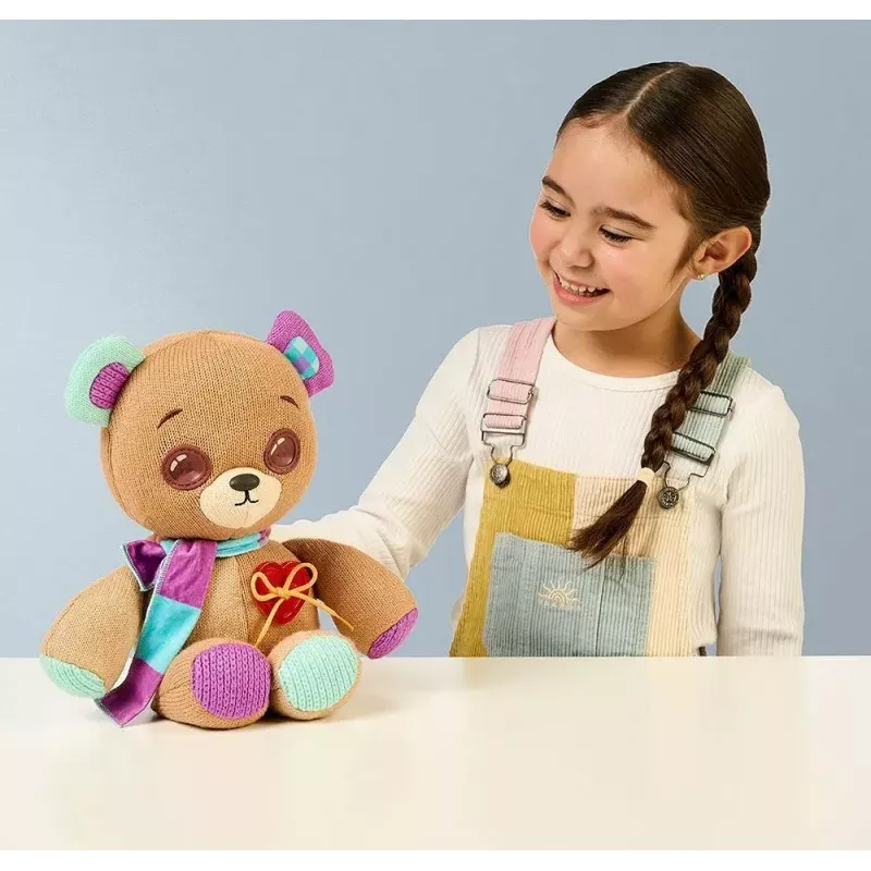 Plush interactive mascot Cobi Thready Bear — motion-activated toy with sound and sensors