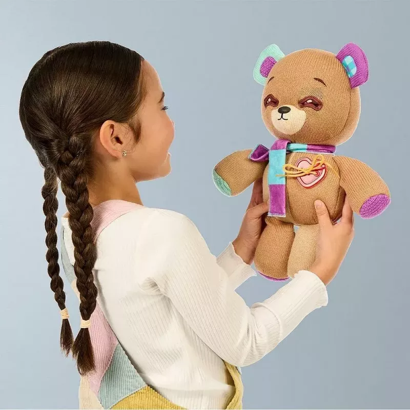 Plush interactive mascot Cobi Thready Bear — motion-activated toy with sound and sensors
