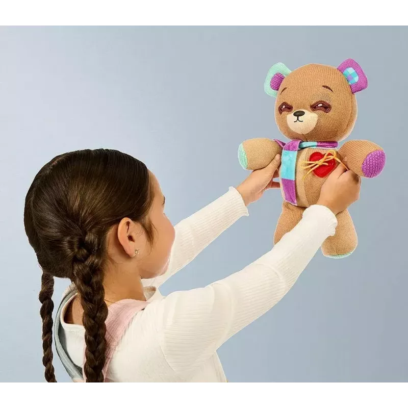 Plush interactive mascot Cobi Thready Bear — motion-activated toy with sound and sensors